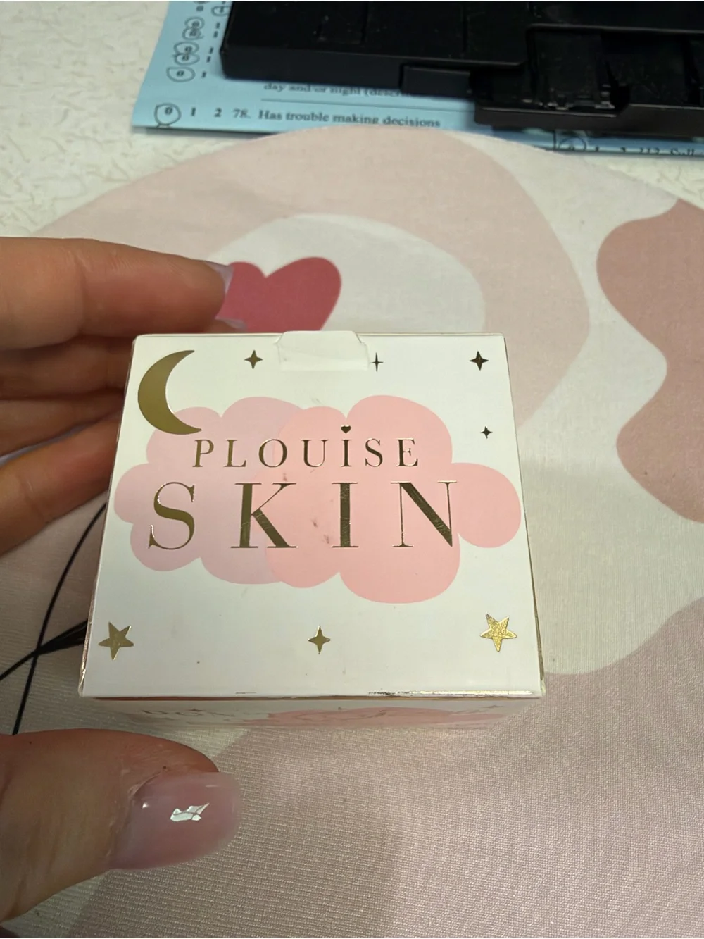P Louise Pink & Cream Lip Sleeping Mask with Gold Accents